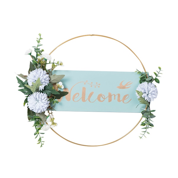 Kunstig Blomsterkrans, Forårskrans, Metal Blomsterkrans til
