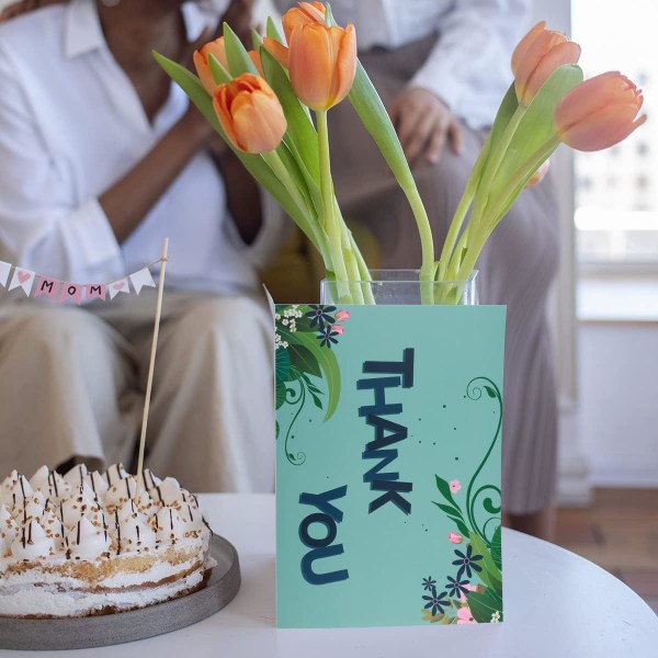 Tackkort, pop up tackkort för lärare och vänner, Lo