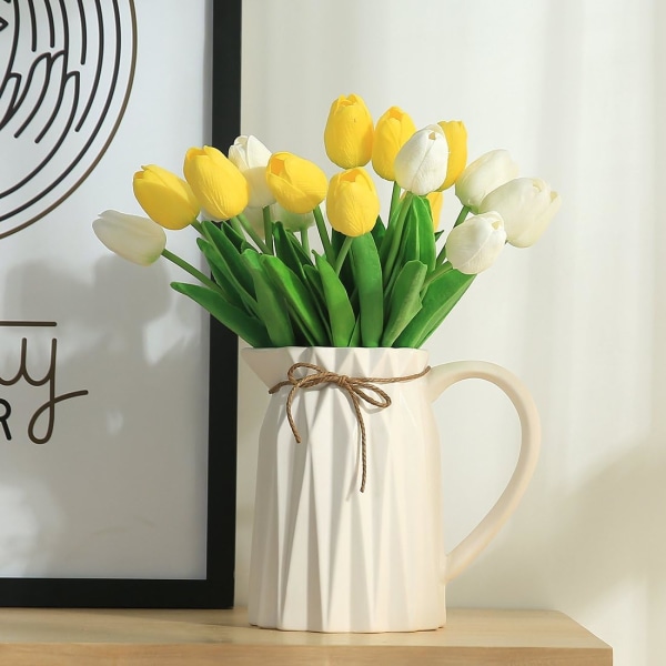 10 stk. Kunstige tulipaner i ægte latex - Kunstige tulipaner