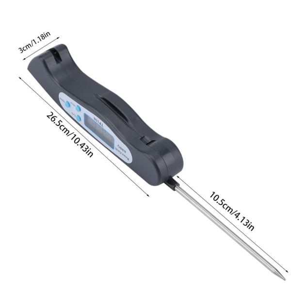 Bärbar hopfällbar digital termometer för mat ℃ / ℉ Kök Picknick Grill temperaturvakt, mattermometer, matlagningstermometer