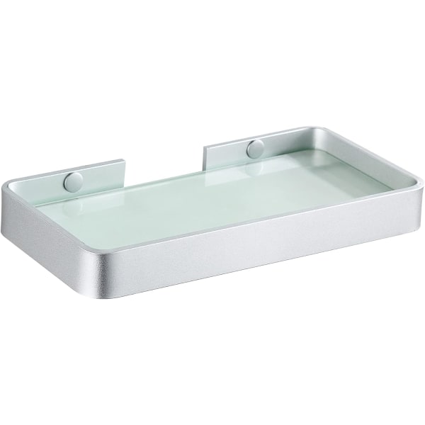 Rektangulær hærdet glas brusehylde organizer brusebad opbevaring