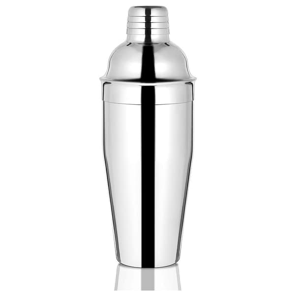 2-delt cocktail shaker - rustfritt stål med sil - 750 ml -