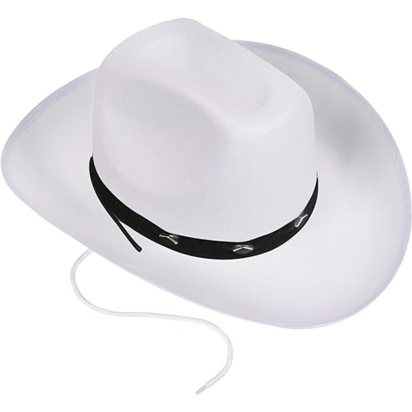 Cowboyhatt med påtrekkbar lukking, cowboyhatt for menn og kvinner, Fe