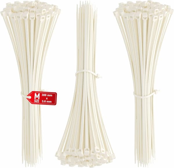 Kabelbindare 300mm x 3.6mm, Kabelbindare, Rilsan Nylon Kabelbindare, Cabl