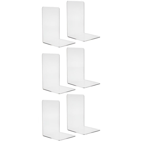 6 bokstöd i plexiglas - Transparent
