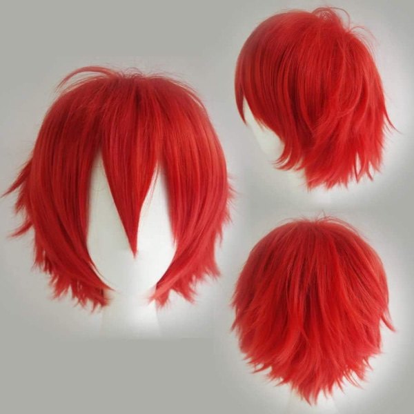 (rouge)Lyhyt peruukki - Suorat ja kevyet hiukset - Unisex - Pou