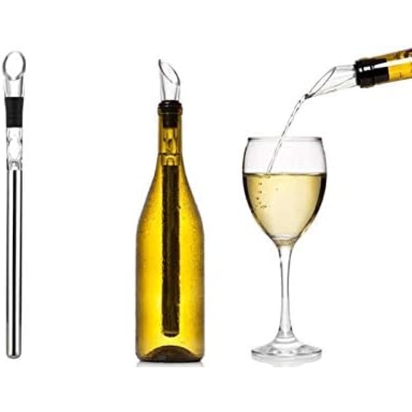 Wine Scepter Viininjäähdytin ruostumattomasta teräksestä tehdyllä ilmastimella - Premium W