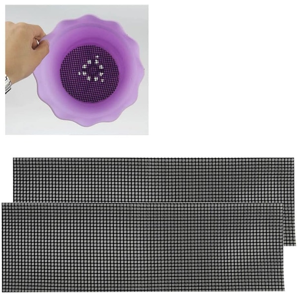 Fleur Pot Hole Mesh Pad, Kreativ Blomsterpot Fond Grille Multi Fo