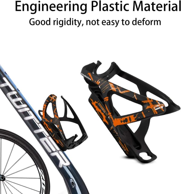 Väghållare för MTB-vattenflaska, elastisk cykelhållare med 2 däck