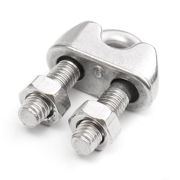 Sæt med 12 rustfrie stålkabelbindere til 6 mm diameter metalkabel