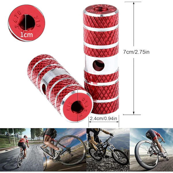 BMX-pyörän temppupyörän tapit liukumattomat alumiiniseoslieriömäiset