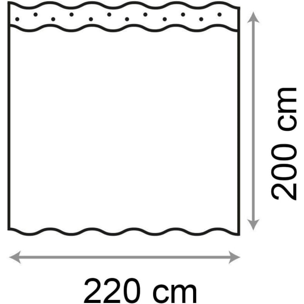 Bruseforhæng 220X200cm, Vandtæt Skimmelresistent med Kroge,