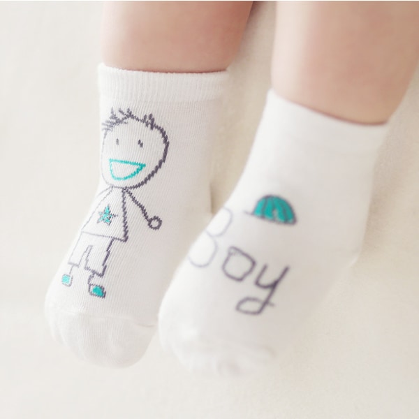 Baby Socks Newborn Cotton Boys Girls Cute Toddler Asymmetry Anti-