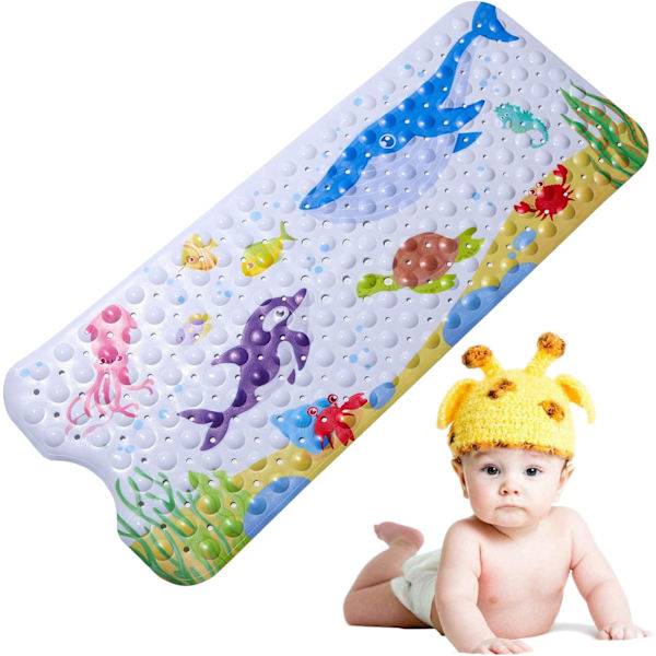 Bademåtte, bademåtte skridsikker bademåtte skridsikker brusebadsmåtte baby bademåtte skridsikker bademåtte bademåtte til børn 100 x 40 cm