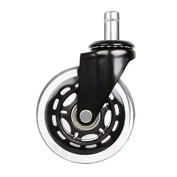 3 tommer PU Universal Hjul Circlip Caster Sort Stærk Belastning
