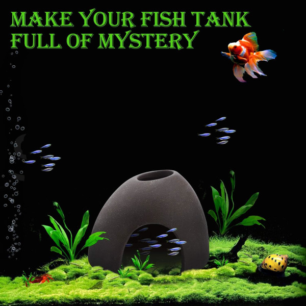 Akvarium dekorativ dekorativ ornament, keramisk gjemmested fisk reker
