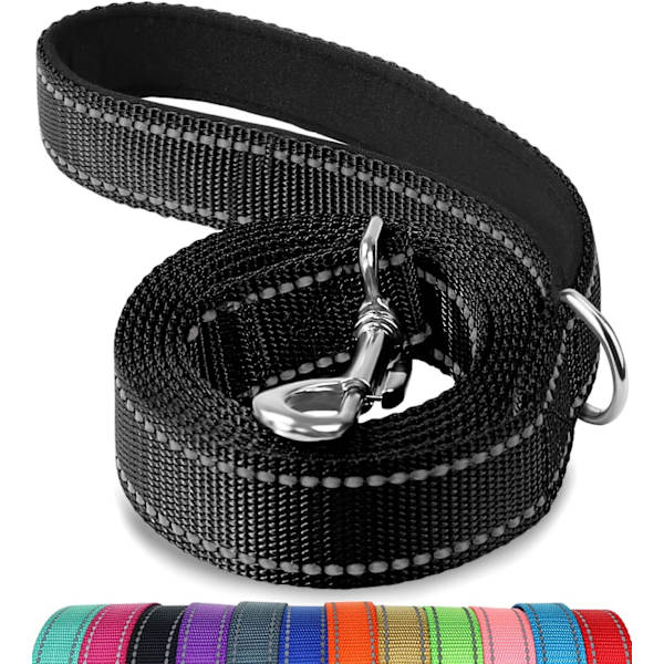 Reflekterende dobbeltsidet hundeline med polstret håndtag, heavy duty