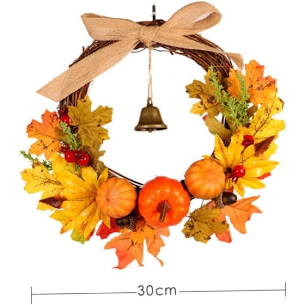 1 st höstlöv pumpa girlang, konstgjord krans framsida