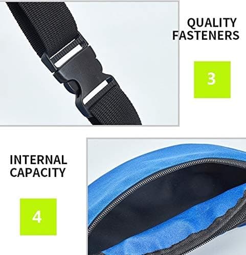 Stilig basic sports fanny pack med 2 rom for menn og kvinner