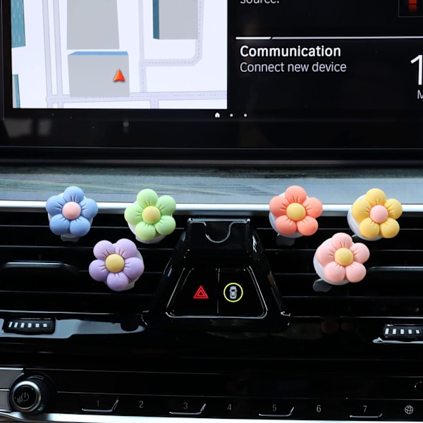 6 kpl Kukka Auto Ilmastointiaukko Suljettu Tuoksulevy Väri Daisy F