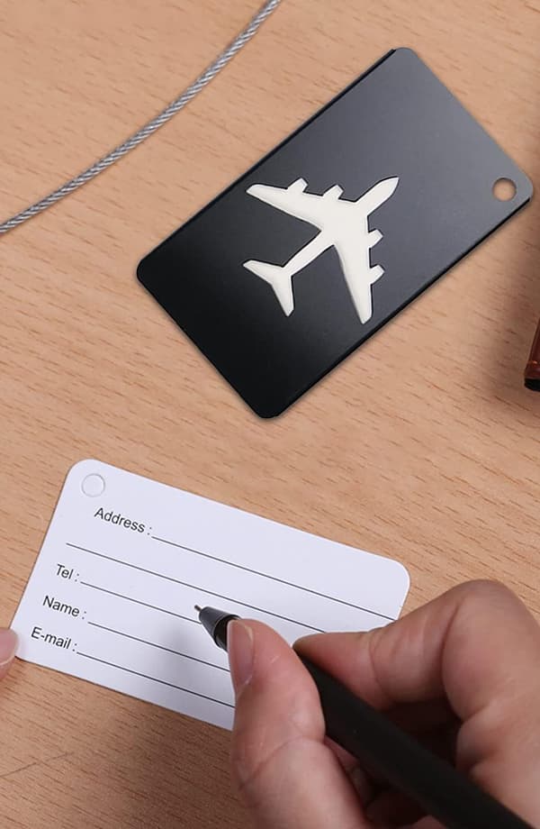 8 Bagagemærker, Bagagerem, Kuffertegn, Flyetiketter
