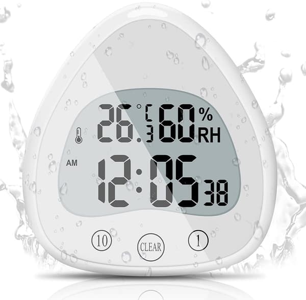 Digital badrumsklocka Vattentät Duschtimer LCD-timer ℃/℉ Temp