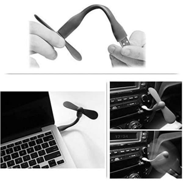 2 stk. USB mini-ventilator, telefonventilatorer, mini bærbar computer mobil computer co