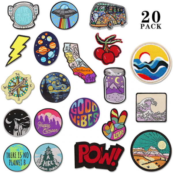 20 pcs Top-class woven label fabric tag, garment bag accessories