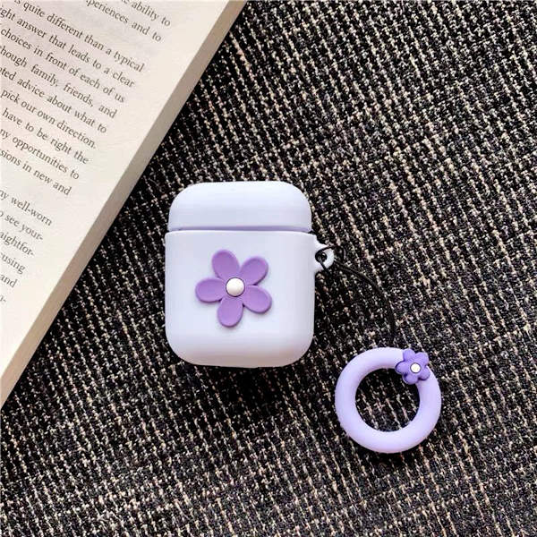 Kompatibel med AirPods-etui - Sødt tegneserie-blomstermønster til piger
