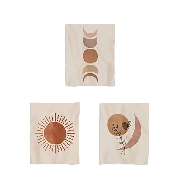 Söta väggbonader Sol Botanisk Abstrakt Konst Gobelänger