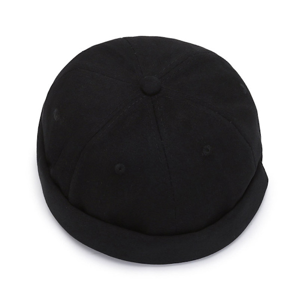 Hatte Justerbar Læder Spænde Gade Casual Skyggeløs Hue Skull Caps