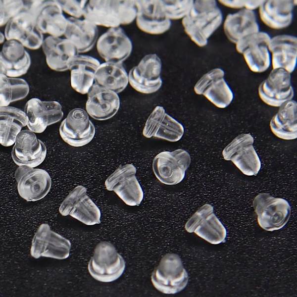 Stud Back 200 stk. Ørestikker Bag Blød Transparent Øre Sikkerhed Bac