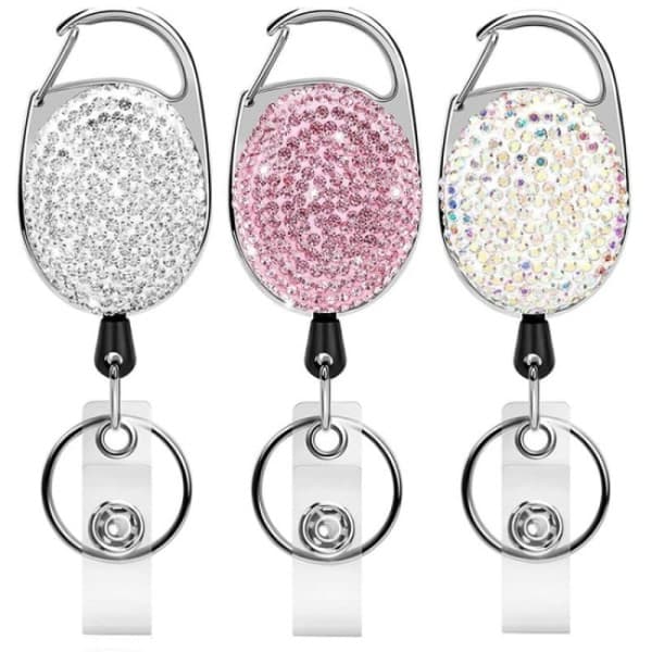 3PCS nøkkelring Retractable ID-kort JoJo, Retractable ID-kort Holde