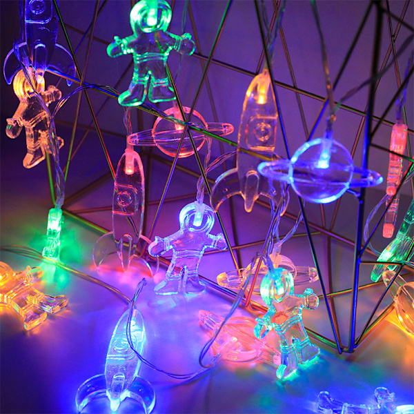 Batteridrevne LED Lunar Astronaut String Lights