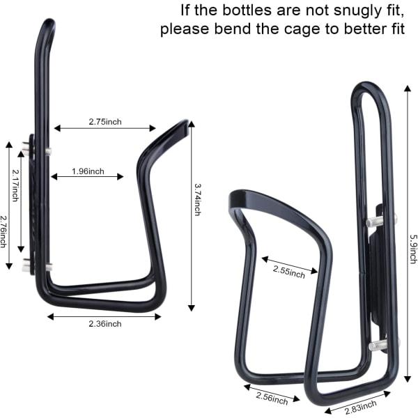 Cykelvattenflaskhållare, 2-pack cykelvattenflaskhållare H