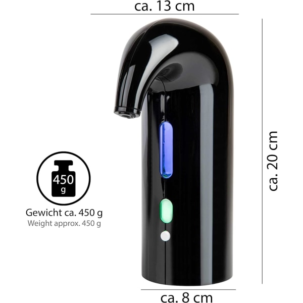 Elektrisk vinlufter og karaffel | Sort | Vinkaraffel |