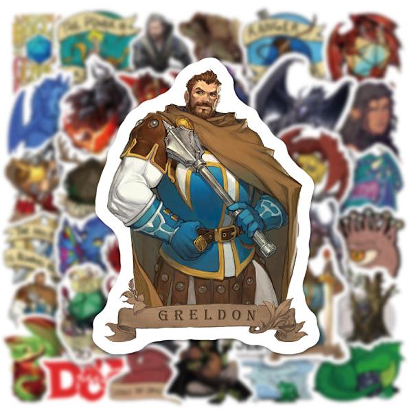 50 stk. Dungeons & Dragons OL graffiti-klistermærker til bærbar computer, bil, tr