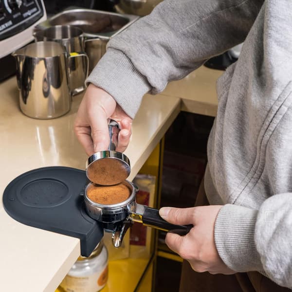 Kaffe Tamper Mat Silikonmatta, Espresso Tamper Mat,Halkskyddad Coff