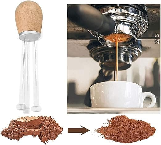 1 stk. rustfrit stål kaffemaskine - kaffepulverdispenser - Co