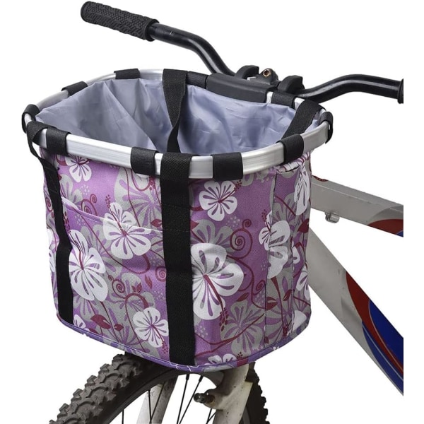 Avtagbar cykelkorg cykelkorg fram canvas korg husdjursbärare