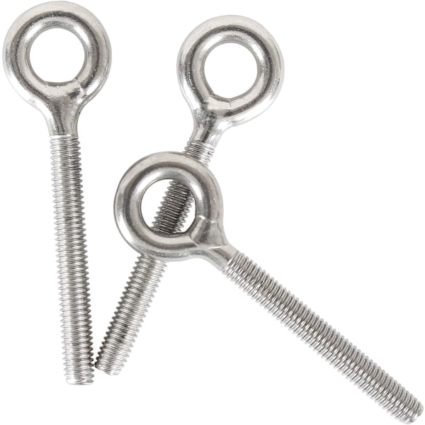 10 stk. M8 304 rustfrit stål ring lang skrue gevindstang ring Bo