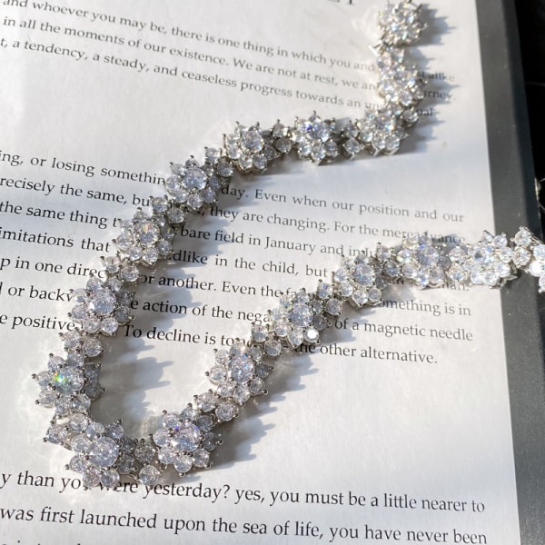 Rhinestone Halsband, Blankt, Lämplig för Kvinnor Flickor Bröllop