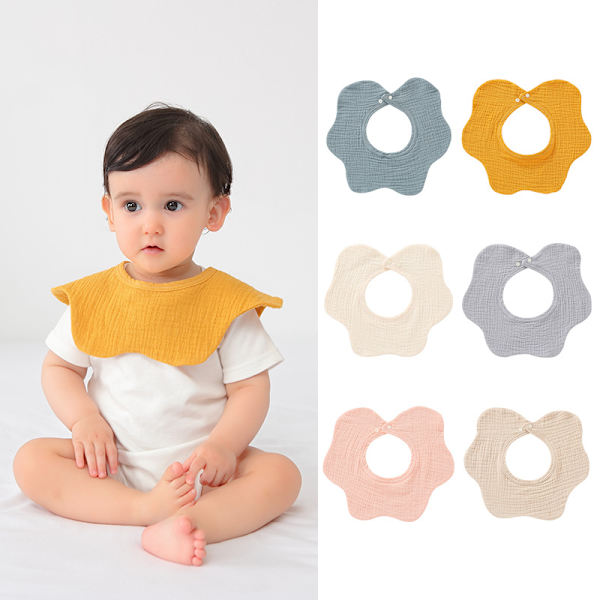 6-pack muslin haklappar baby bandana haklappar för 0-6 månader baby flickor Ba
