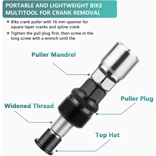 Universal sykkelkrank-avtrekker Profesjonell kranklager-avtrekker
