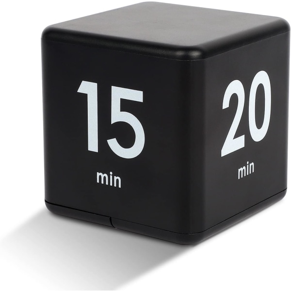 (15-20-30-60) Black Cube -ajastin, digitaalinen opiskeluajastin LED-valolla