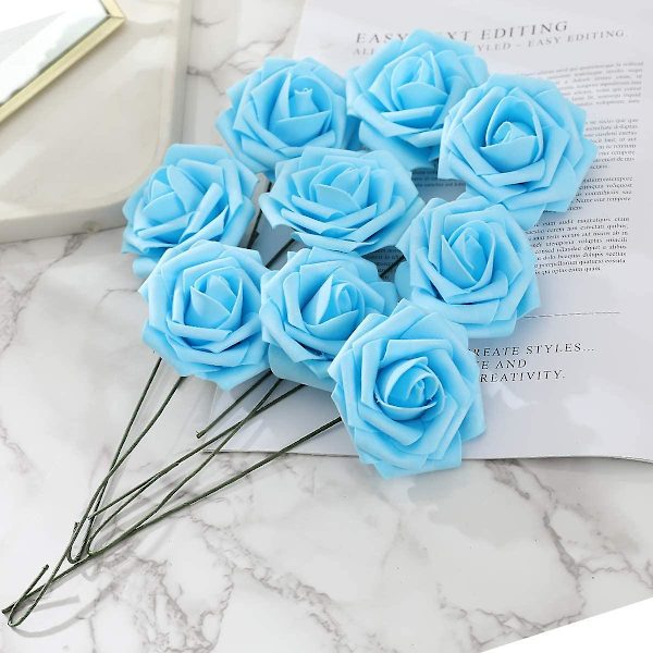 25 st konstgjorda rosor blommor verklighetstrogna konstgjorda rosor
