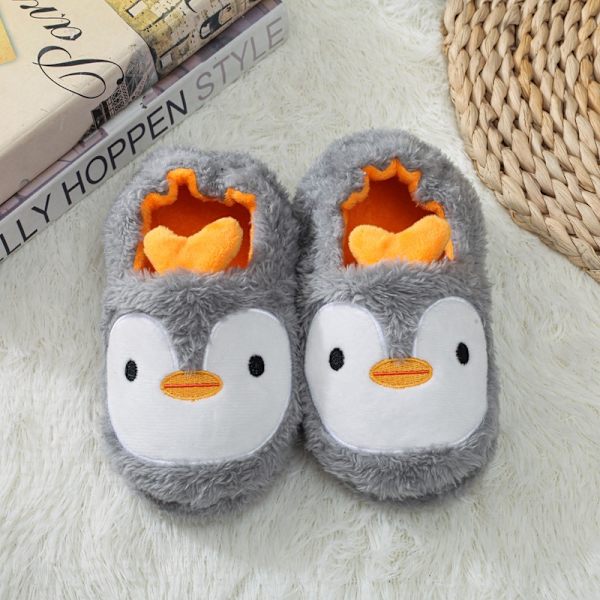 Børneslippers Pige Dreng Blød Plys Dyr Skridsikre Børn