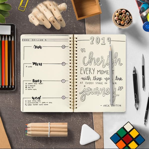 B5 Classic Notebooks Dobbelt Spiral Pakke, Notesblok Notebook Tegning