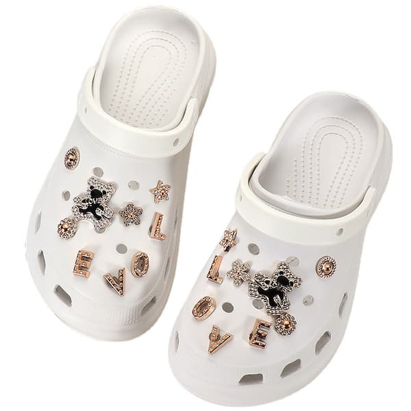 17 Crocs DIY-tilbehør bogstavdekorationssko spænder sko fl