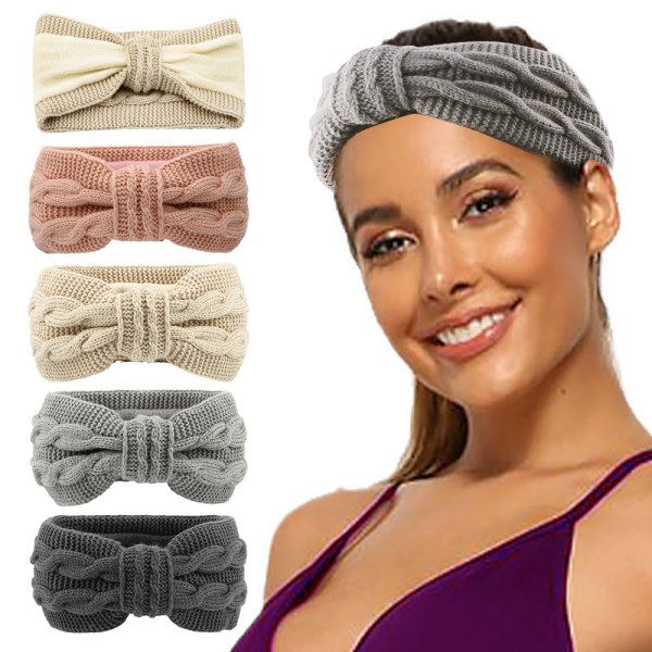 Hodebånd for kvinner Sløyfe Turban Hodebånd Hårbånd Jenter F
